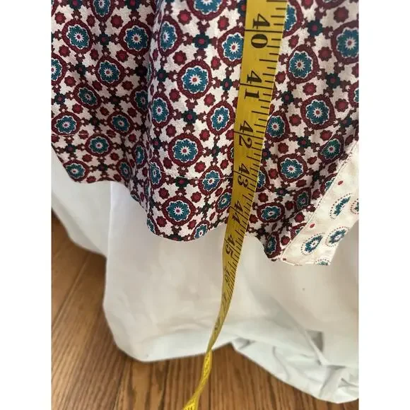 Ariat Mesquite Kimono Duster Womens Size L/XL Rust Blue Ivory Boho Festival - Picture 9 of 9